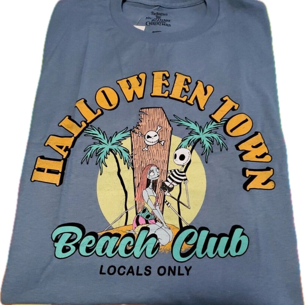 Disney Blue and Yellow Halloween Town Tee